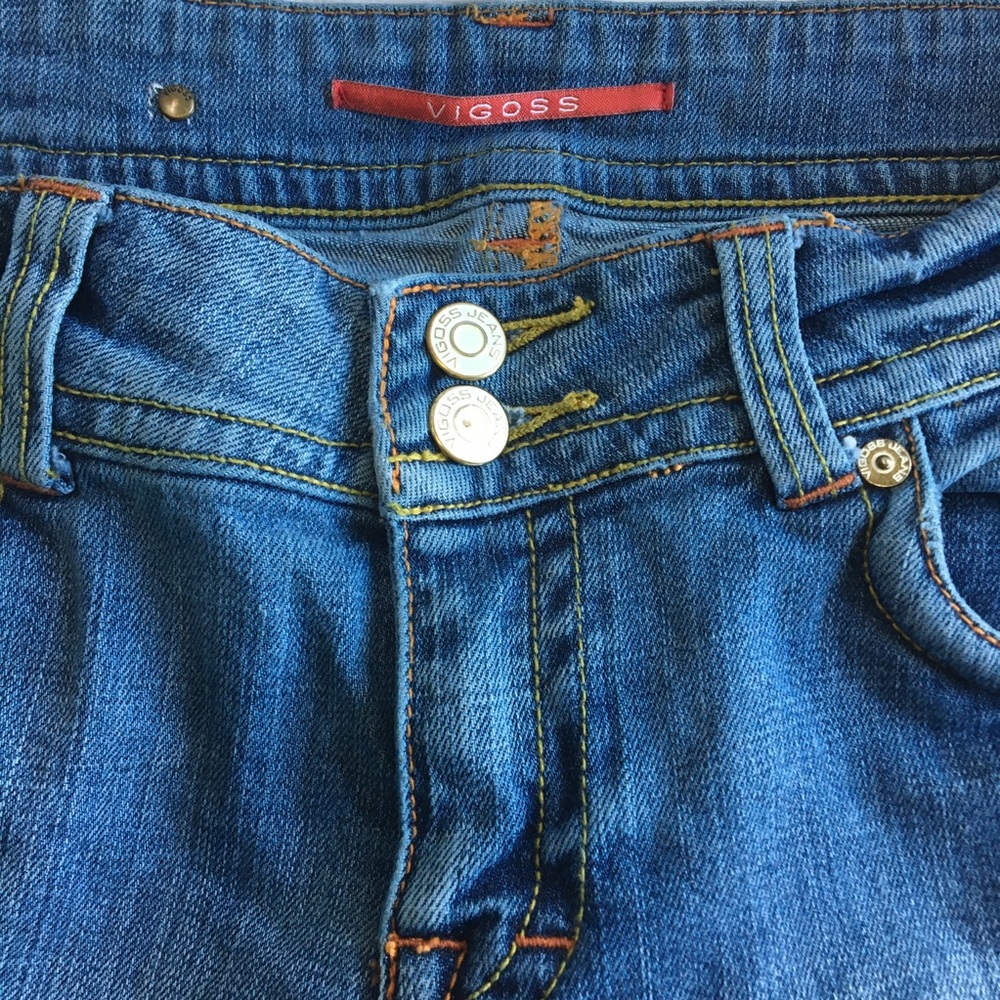 Blue Denim Vigoss Capris Sz 3 - Picture 3 of 8